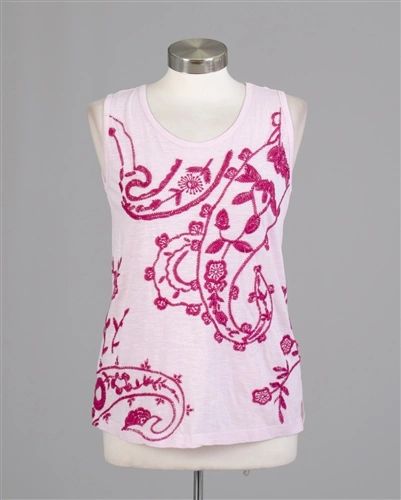 599679 Embroidered Tank Top