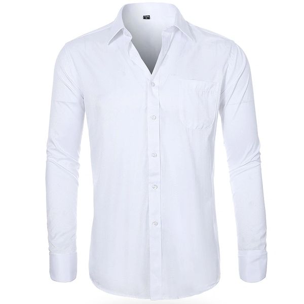 Men's Slim Fit White Dress Shirt