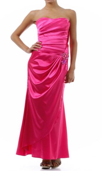 2190 Strapless Drape Evening Gown
