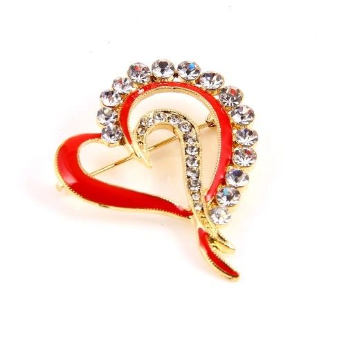13123300 Red Heart Brooch