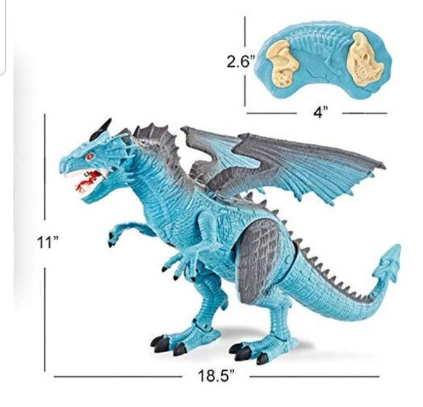 Remote Control Walking Ice Dragon with Breathing Smoke Deares Lace