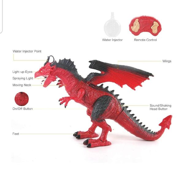 Remote Control Walking Fire Dragon with Breathing fire Deares Lace
