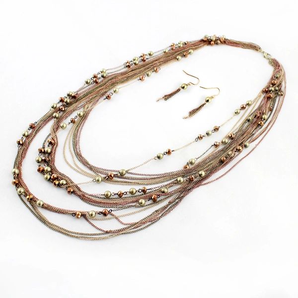 Beaded Strain Necklace Set Deares Lace