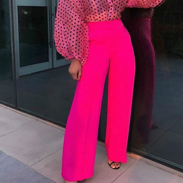 Hot Pink Wide Leg Pants