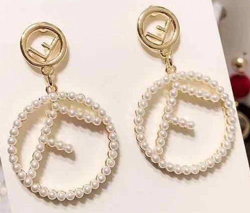 Designer Letter Inspired Earrings (Pierced)