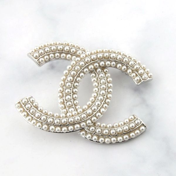 CC Pearl Brooch Pin Deares Lace