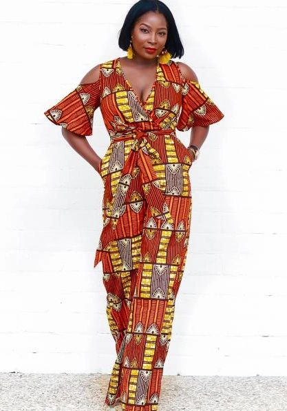 African Print Romper