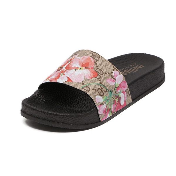 Designer Floral Pattern Slide Shoes