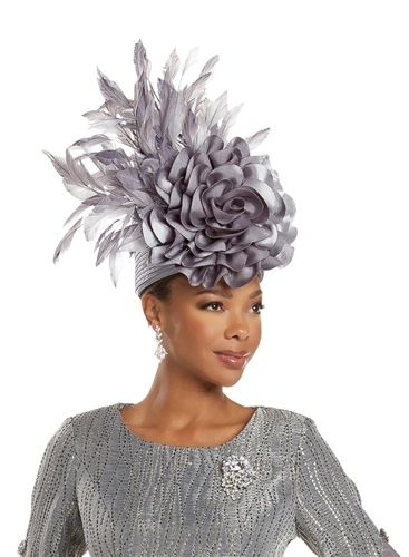 Standing Beauty - Feather Floral Hat