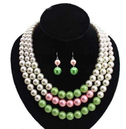 Pearls - Alpha Kappa Alpha Pearl Necklace Set