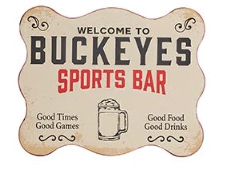Buckeye Sports Bar Sign Decor