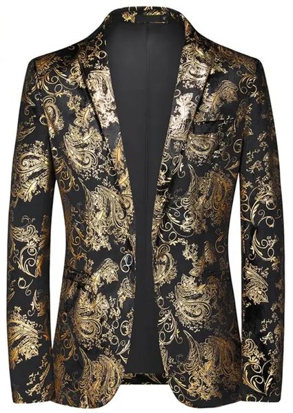 Ornate Gold Embossed Jacket Blazer
