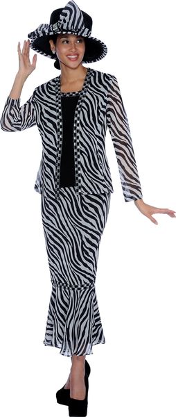 Zebra Print 3 P C Suit DLF5133