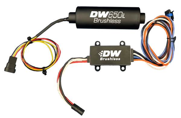 650lph brushless in-line external fuel pump with Single-speed/Dual-speed controller