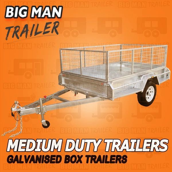 7X4 Medium Duty Fully Welded Checker Plate Caged Trailer | Galvanised ...