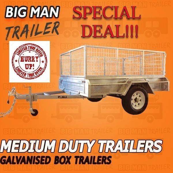 7x5 Galvanised Box Trailer Galvanised Trailers for Sale, Car, Box Trailers Big Man Trailer