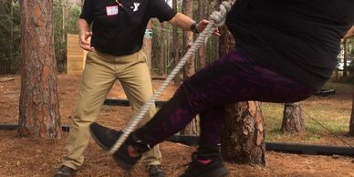 A woman is getting ready for adventure ride