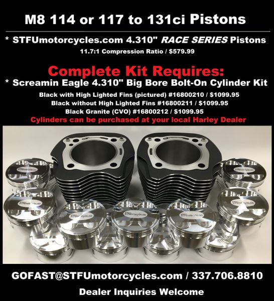 Kit Pistons S&S 4-1/8 / Standard pour Moteur S&S 117 et 124 - BTC