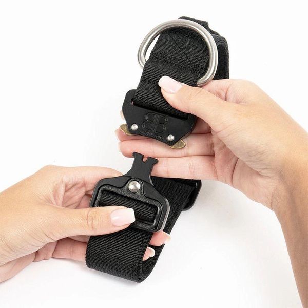 Bully Billows 1.5" (4CM) Combat Collar with handle Black