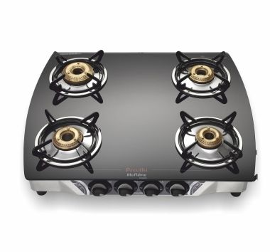 Preethi Blu Flame Jumbo Glass Top 4-Burner Gas Stove