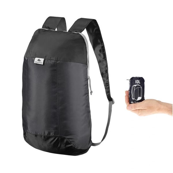 QUECHUA Ultra-Compact Backpack10-Litre - Black