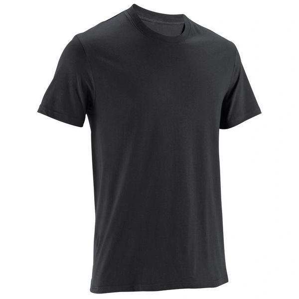 DOMYOS Slim-Fit Gym Sports T-Shirt (Black)