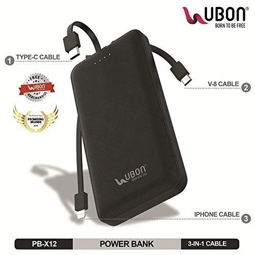 UBon 10000 mAh Power Bank (Black)