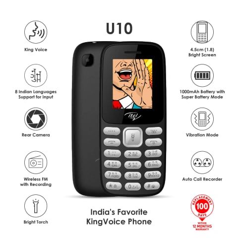 Itel U10 (Black)