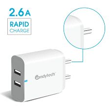 Candytech SPEEDO Dual USB Charger with 2.6 Amp Power