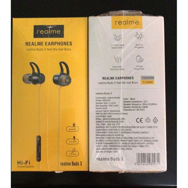 Realme discount yellow earphones