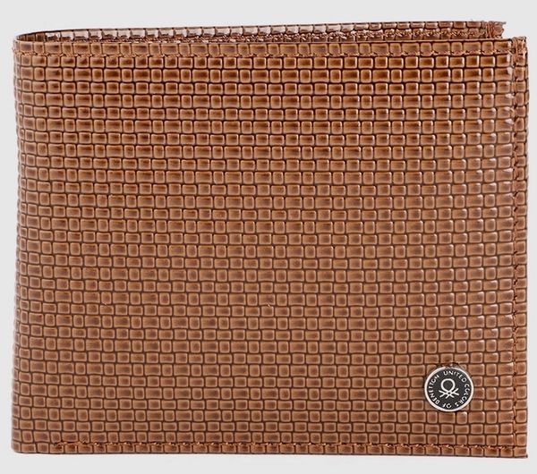 Men Brown Two Fold Wallet