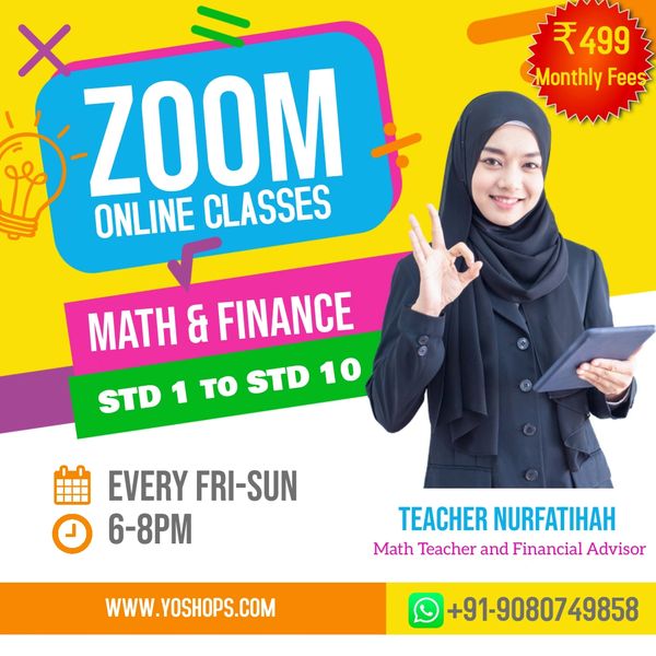 Math and Finance Classes for Kids STD 1 to STD 10 (Free 5 Demo Classes)