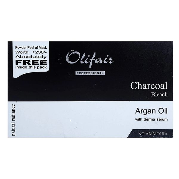 OLIFAIR Activated Charcoal Bleach With Tea Tree Essential Oil (335gm)(Riya Fruity Soap Free)