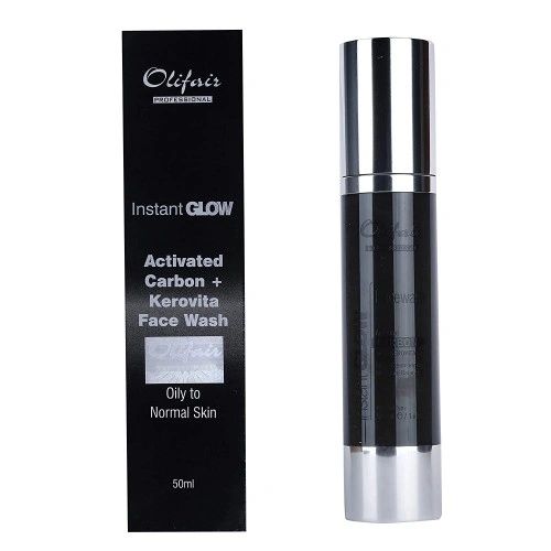 Olifair Activated Carbon + Kerovita Gel Refreshing Face Wash 50 ml(Riya Fruity Soap Free)