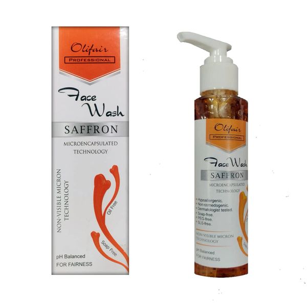 Olifair Saffron Face Wash - 120 ml (Free Riya Fruity Soap)