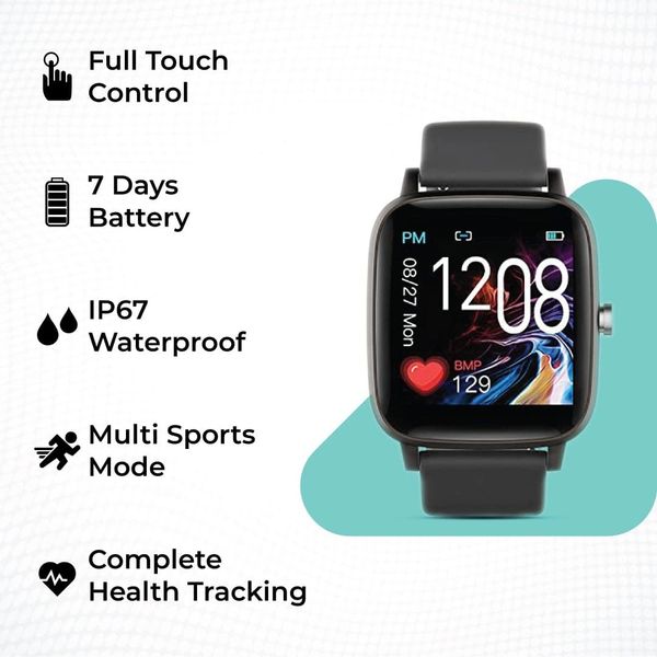 Hammer Pulse Oximeter Unisex Smartwatch with Body-Temp Sensor Monitoring, Calling and Activity Tracker