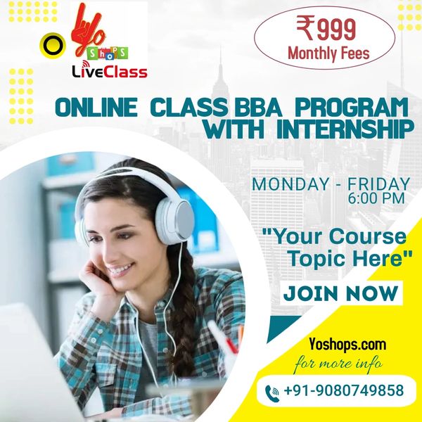 BBA Online Class Live Tuition Training Program with INTERNSHIP