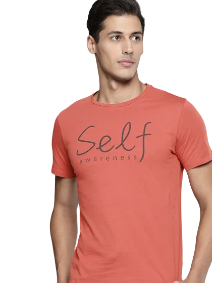 HRX By Hrithik Roshan Yoga Men Cotton Tshirt Colour Pink With Yoshops Gift Pouch Accessories for boys