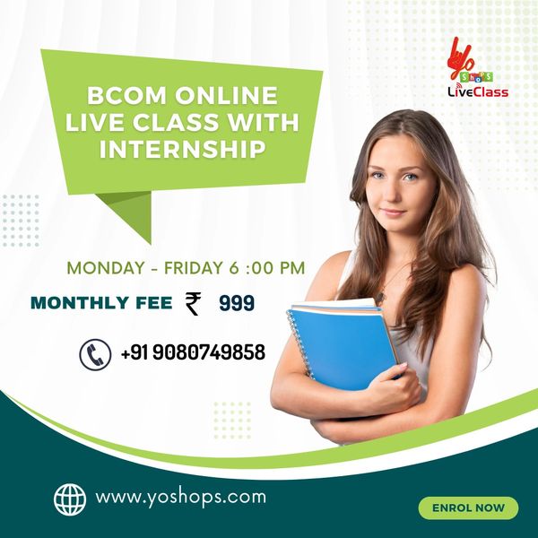 B.Com Online Class Live Tuition Training Program with Internship