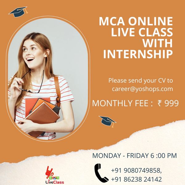 MCA Online Class All Subject Training with 6 Months Internship Program