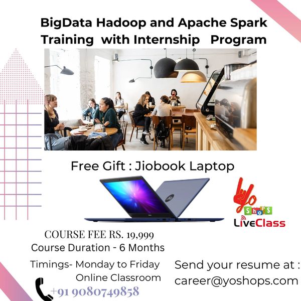 BigData Hadoop Training Internship Program with Free Gift JioBook Laptop