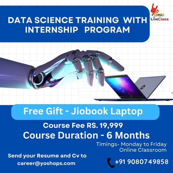 Data Science Training Internship Program with Free Gift JioBook Laptop