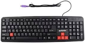 Zebion Ergo PS2 USB Keyboard (Black and Red Keys)