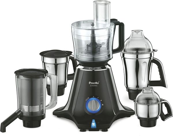 Preethi Zodiac MG 218 750-Watt Mixer Grinder with 5 Jars Black