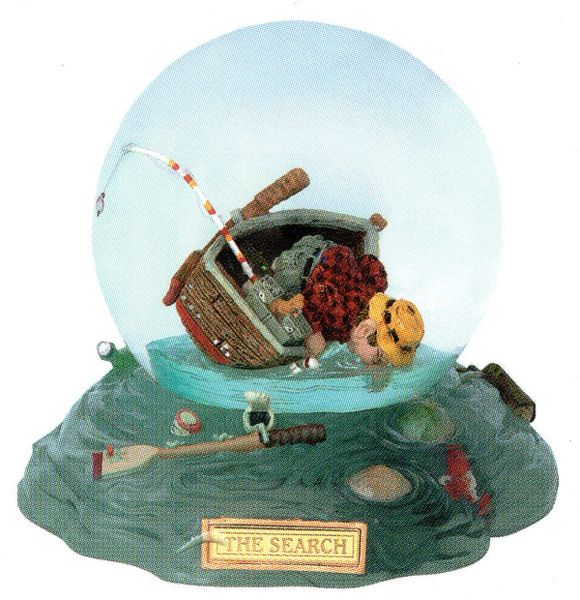 The Search Fishing Glitter Globe