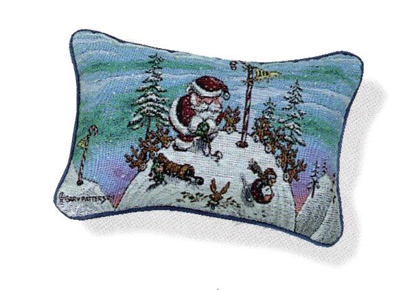 Santa's 18th Tapestry Throw Pillow