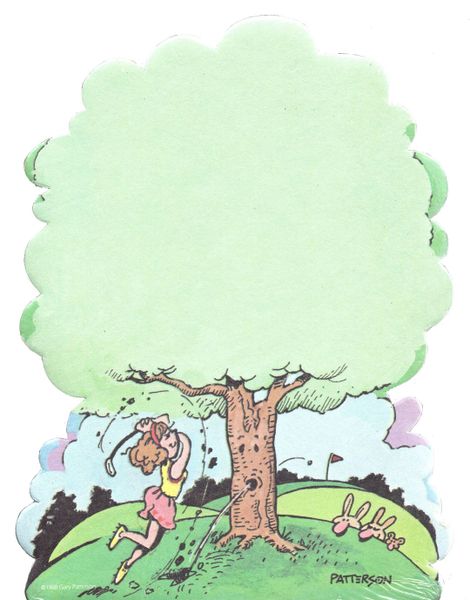 Through The Tree Golf Die-Cut Notepad