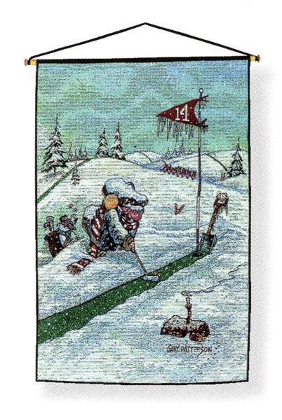 Winter Play Tapestry Wall Hanging