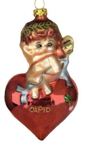 "Cupid" Glass Ornament