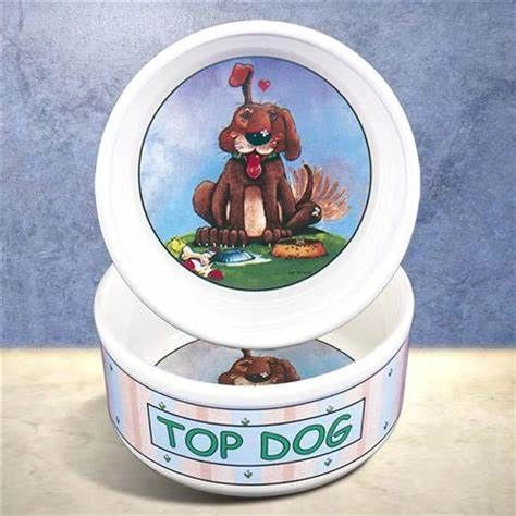 Top Dog Stoneware 6" Dog Bowl